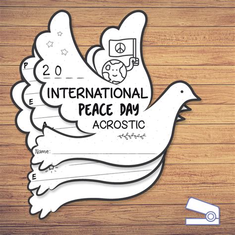 International Peace Day Acrostic Peace Dove Craft Made By Teachers