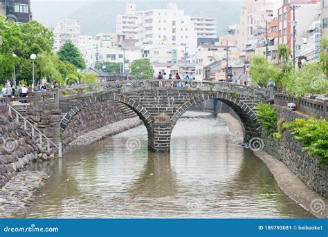 Megane Bridge Spectacles Bridge In Nagasaki Japan Over The Nakashima