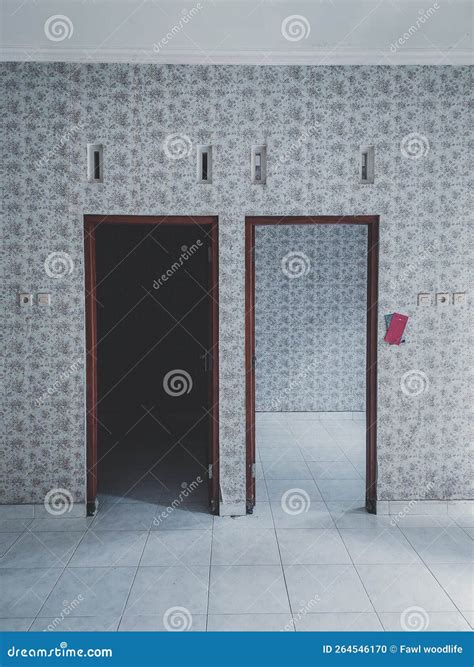 opened bedroom door left   stock photo image  oldhouse