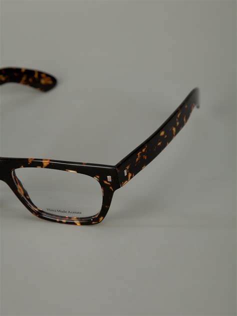 Saint Laurent Tortoise Shell Glasses In Brown For Men Lyst