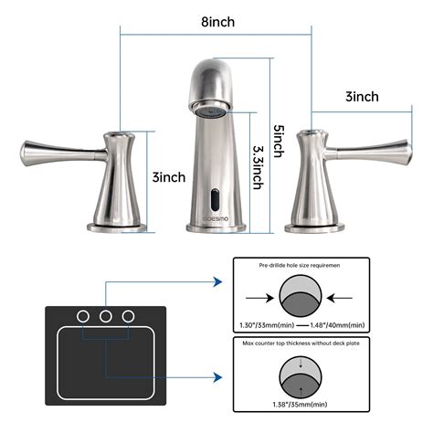 Touchless Bathroom Faucet With Sensor Handle Widespread Bathroom