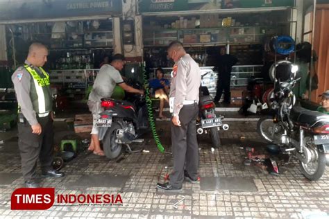 Zero Knalpot Brong Polresta Malang Kota Sebar Brosur Dan Inspeksi