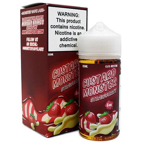 Custard Monster Strawberry 6mg 100ml Vapordom