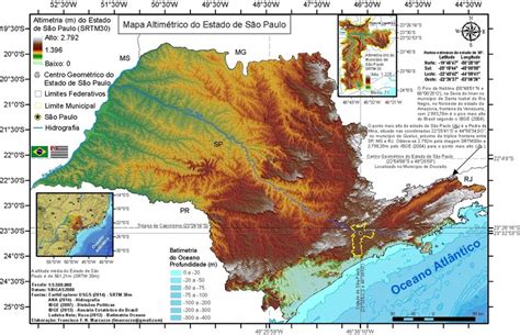 Mapa Altim Trico Hipsom Trico De S O Paulo Carte Altim Trique