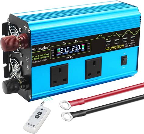 Yinleader Pure Sine Wave Power Inverter W W Converter Dc V