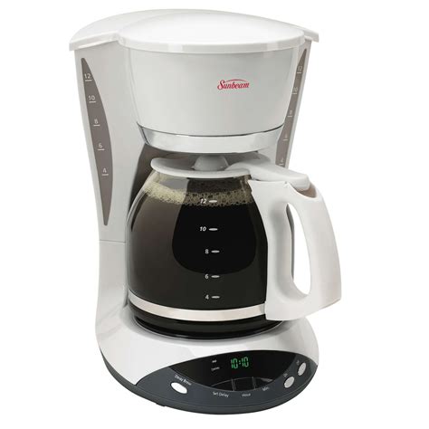 Sunbeam® 12 Cup Programmable Coffeemaker White 6101 33 Sunbeam® Canada