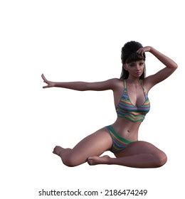Bikini Sexy Woman D Illustration Stock Illustration Shutterstock