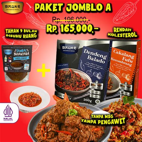 Jual Sauke Paket Jomblo Isi Sambal Lauk Siap Saji Rendah Kolesterol