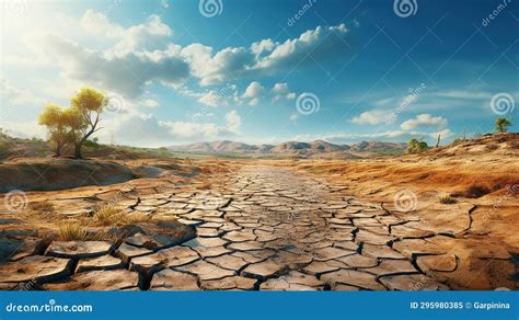 Concept Of Global Warming And Destruction Of The Earth Barren Land And