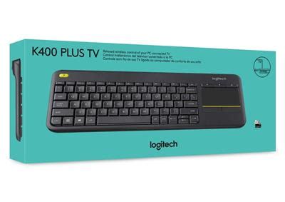 Teclado Wireless Logitech USB K400 Plus Con TouchPad