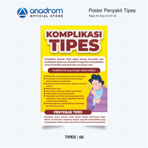 Jual Poster Seputar Penyakit Tipes Poster Promosi Edukasi Kesehatan