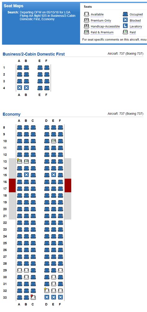 Delta 737 800 Seat Map