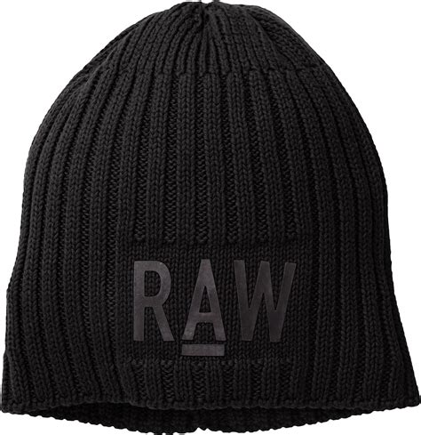 G Star Raw Mens Originals Beanie Hat Black One Size Uk