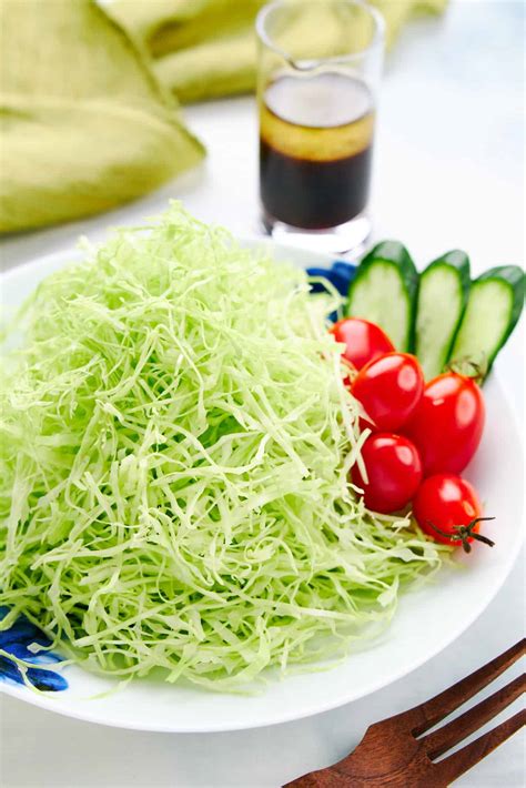 Shredded Cabbage Salad - Japanese Salad for Tonkatsu