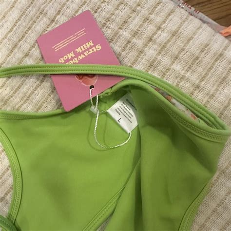 Strawberry Milk Mob Bikini Tea Party Top And Bottom Depop
