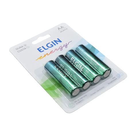 Pilha Alcalina Aa Unidades Elgin Smart Kits Componentes