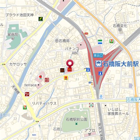 大阪府池田市石橋1－3－12 の地図 Mapfan