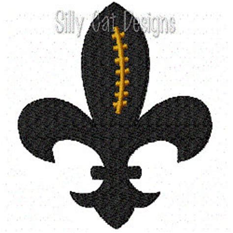 Football Fleur De Lis Embroidery Design Machine Embroidery Etsy