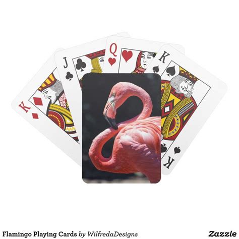 playing cards with pink flamingos on them