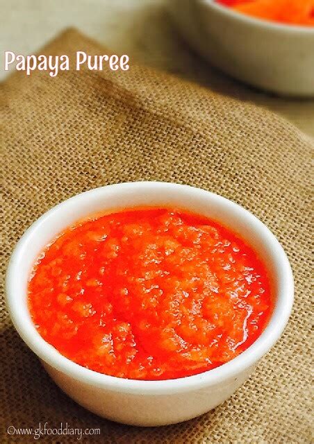 Papaya Puree For Babies Baby Food