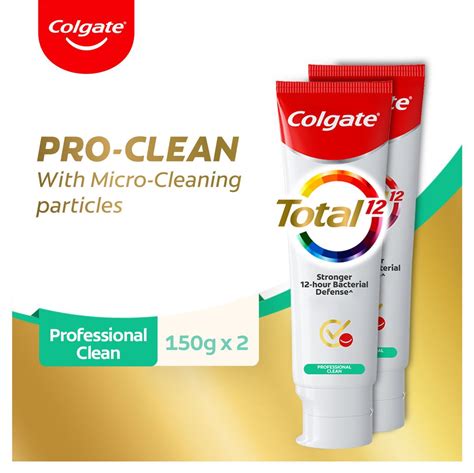 Colgate Total Professional Clean Gel Antibacterial Toothpaste Valuepack