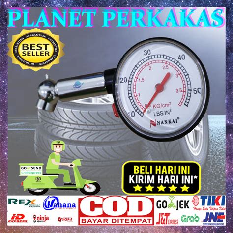 Nankai Alat Ukur Ukuran Angin Ban Sepeda Motor Tire Pressure Gauge