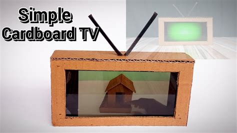 How To Make A Cardboard Tv Diytelevision Youtube