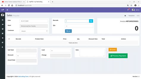 Membuat Desain Form Transaksi Penjualan 45 Yukcoding