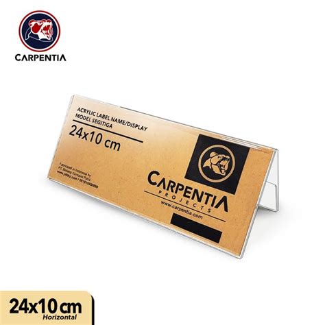 Jual Carpentia Acrylic Name Label Display Nama Standing Price Tag