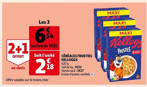 Promo Céréales Frosties Kelloggs 2 1 Offert chez Auchan iCatalogue fr