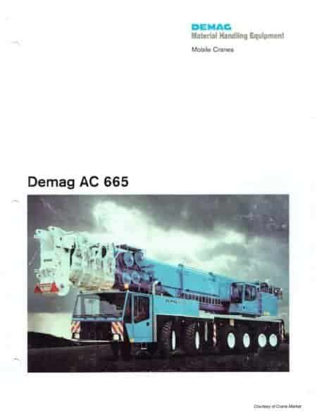 Demag AC665 Load Chart Specification Cranepedia