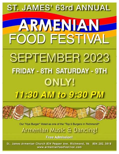 Richmond's longest running festival, the Armenian Food Festival