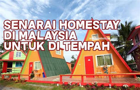 Senarai HOMESTAY di Malaysia Untuk di Tempah