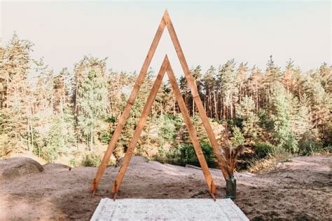 Where To Get A Triangle Wedding Arch Emmaline Bride