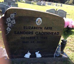 Elizabeth Faye Sanders Cadenhead 1945 2005 Mémorial Find a Grave