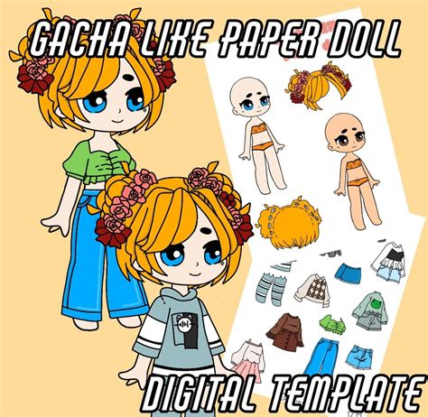 Printable Gacha Paper Dolls Dress Up Printable Activities For Kids