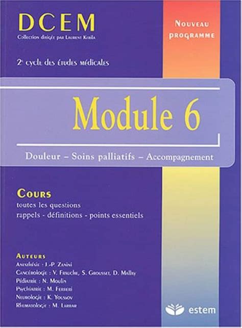 Module Douleur Soins Palliatifs Accompagnement Bibliopolis