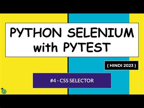 Selenium Python Hindi Tutorial Css Selectors In Selenium Webdriver