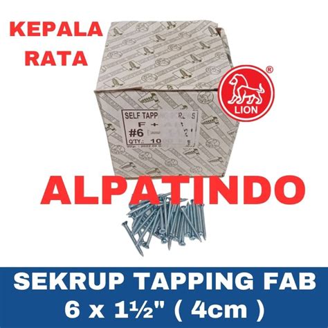 Jual Sekrup FAB 6 X 1 1 2 Sekrup Kepala Rata 4cm Sekrup Fisser S6