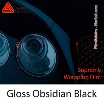 Gloss Obsidian Black Avery Dennison Supreme Wrapping Film Total