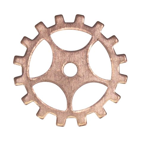 6pk Of 24 Gauge Copper Gears With Spokes 34 Charm Blanks Met 550