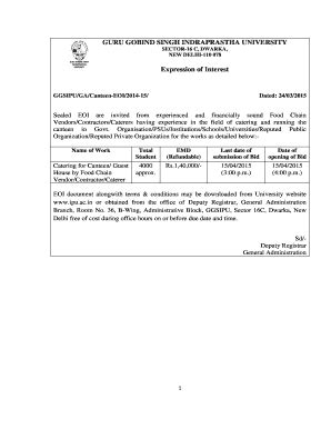 Fillable Online Ggsipu Nic Guest House By Food Chain Vendor Contractor