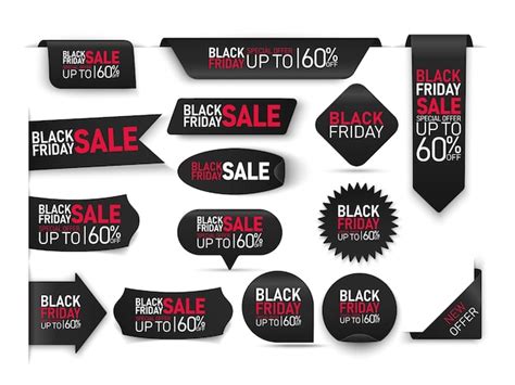 Premium Vector Modern Set Of Black Friday Stickers For Business Marketing