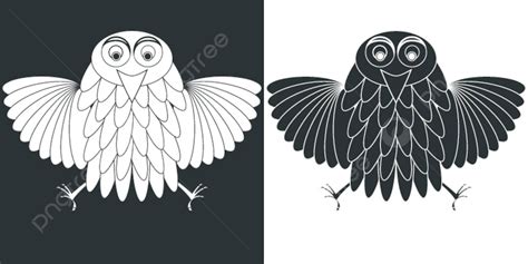 Stylized Owl Cartoon Communication Word Decoration Vector