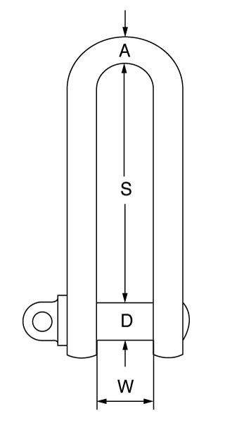 Stainless Steel Long Dee Shackle Sslds Rossendale Group