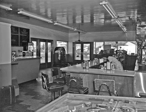 A Greyhound Bus station and diner in Los Angeles, California (1954 ...