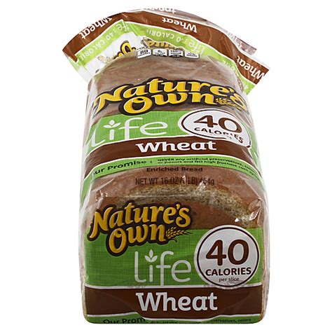 Nature S Own Life 40 Calorie Wheat Bread 16 Oz Bag Multi Grain