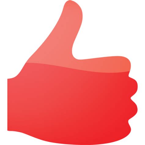 Web 2 red thumbs up icon - Free web 2 red hand icons - Web 2 red icon set