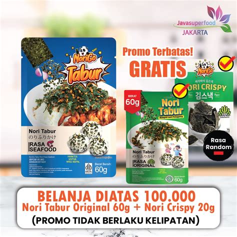 Jual Nori Tabur Rumput Laut Panggang Rasa Seafood G Shopee Indonesia