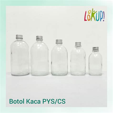 Jual Botol Kaca Polos Bulat Glass Bottle Minuman Kopi Susu Juice Teh